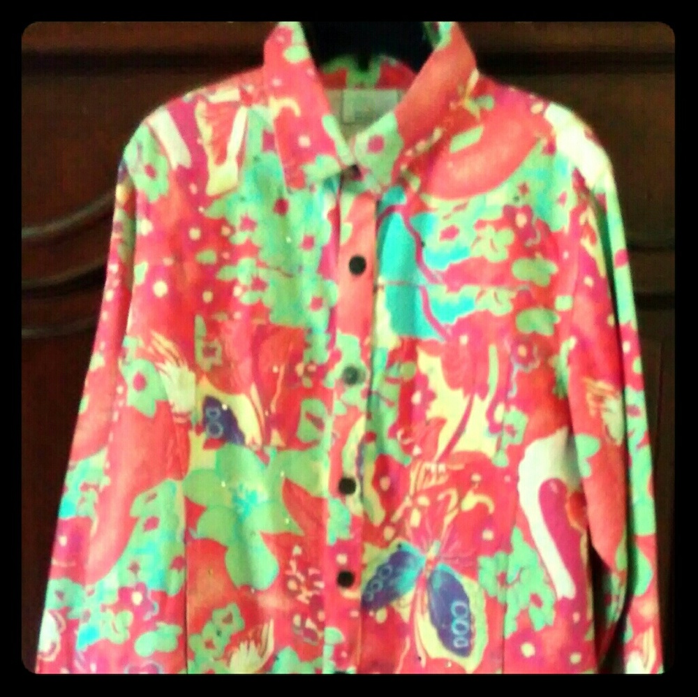 Jacket Multiple colors Hawaiian Blooms